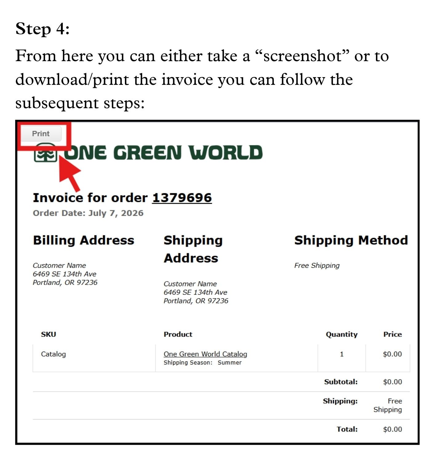 Step 4 to save your history